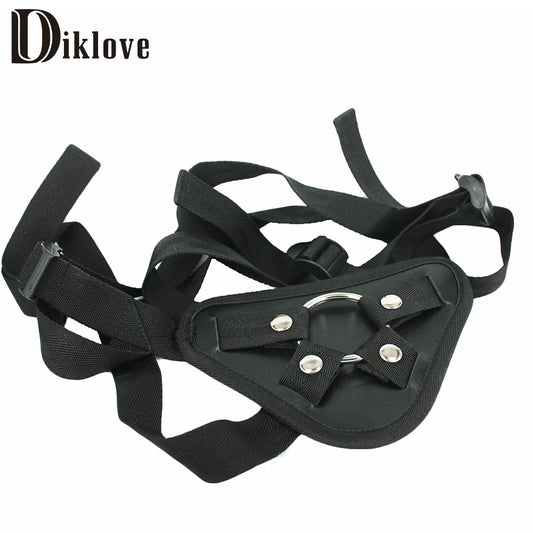 Diklove Strap On Dildo Adjustable Penis Strapon Corset Style Harness Detachable Stainless steel Ring Lesbian Sex Toy Sex Product
