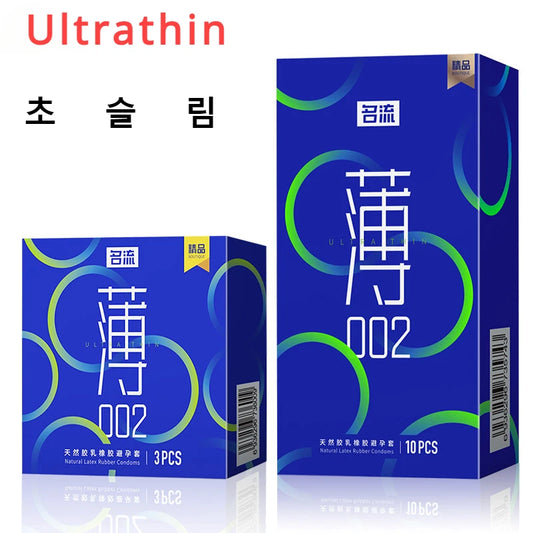 002plus Series Ultra-thin Hyaluronic Acid Condom 52MM High Sensitive Penis Sleeves Couple Sexual Condoms Male Erotic Sexshop