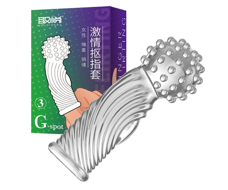 1/2pc G-spot Stimulation Condom Sex Toys For Men 18+ Finger Condone Reusbled Long Delay Ejaculation Penis Sleeve Couple Sex Tool - kinkykings