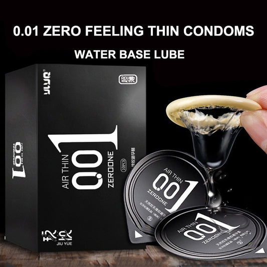 0.01 Ultra Thin Condoms For Men Long Sex Ejaculation Delay Ice Hot Feeling Latex Condom Penis Sleeve Sex Toys For Adults 18 - kinkykings