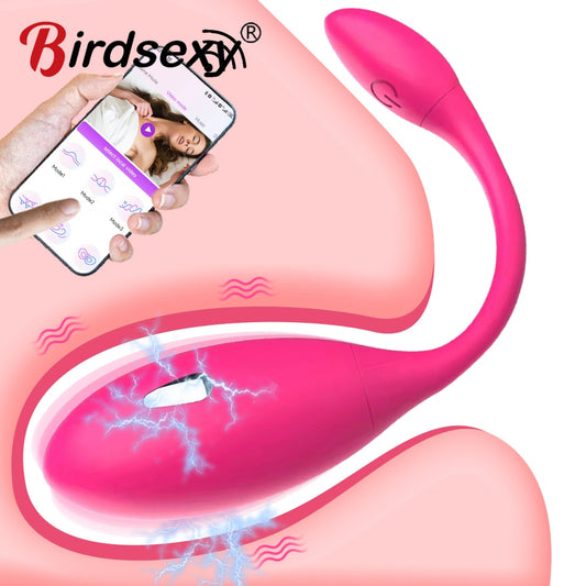 App Electric Shock Vibrator Woman Wireless Remote Control G-Spot Wear Rechargeable Vibrator With Female Stimulator USB Sex Toys - kinkykings