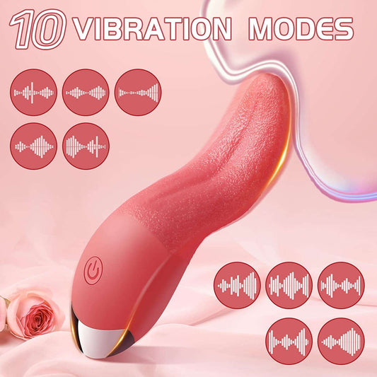 10 Mode Heating Tongue Licking Vibrator Mini Sex Toys for Women Clit Stimulator G-spot Nipple Female Masturbator Couples Product - kinkykings