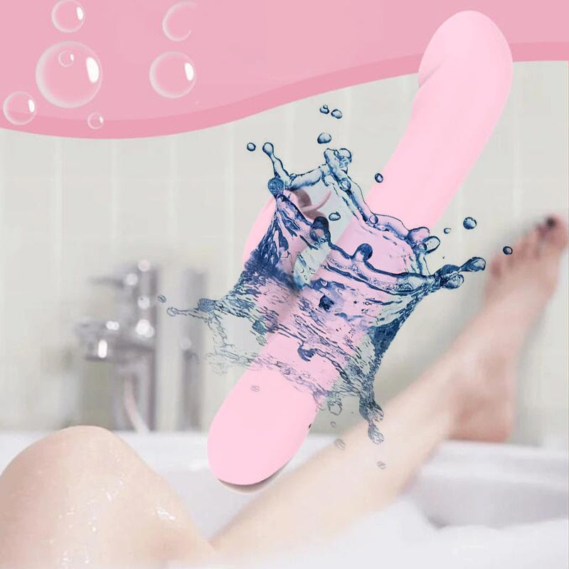 10 Speeds Powerful Dildo Vibrator Female Automatic Telescopic Clitoris Stimulator Tongue Licking Massager Sex Toy for Womans - kinkykings