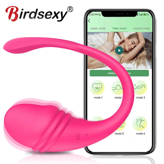 Wireless Bluetooth G Spot Dildo Vibrator for Women APP Remote Control Wear Vibrating Egg Clit Female Panties Sex Toys for Adults - kinkykings