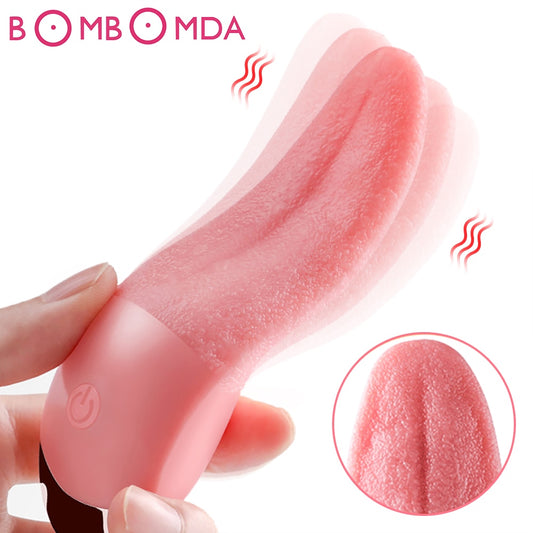 Soft Tongue Licking Vibrator G spot Clitoral Stimulator Mini Clit Sex Toys for Women Rechargeable Nipple Female Masturbator - kinkykings