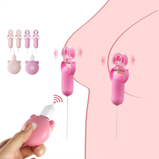 10 Frequency Nipple Vibrator Nipple Clamps Breast Massage Stimulator Sex Toys for Women Clitoral Stimulation Adult Games - kinkykings