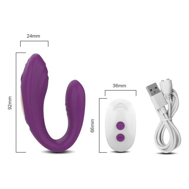 Erotic Wireless Remote Control Clitoris Vibrator U Shape Dildo G Spot Clitoris Sucker Vibrator Sex Toy for Women Adult Couples - kinkykings