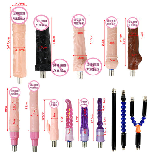 27 Types Traditional Sex Machine Attachment 3XLR Dildo Adapter Connector for Sex Love Machine Vibrating Dildo For Women Man - kinkykings